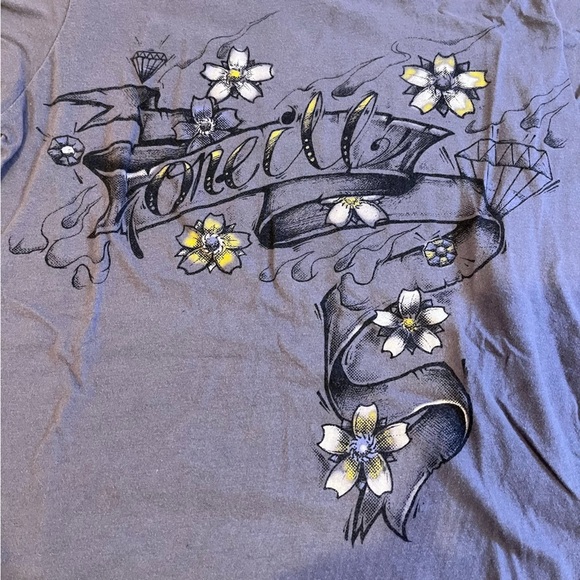 y2k vintage o’neil gray graphic top surf skater punk rock band grunge indie - Picture 4 of 7